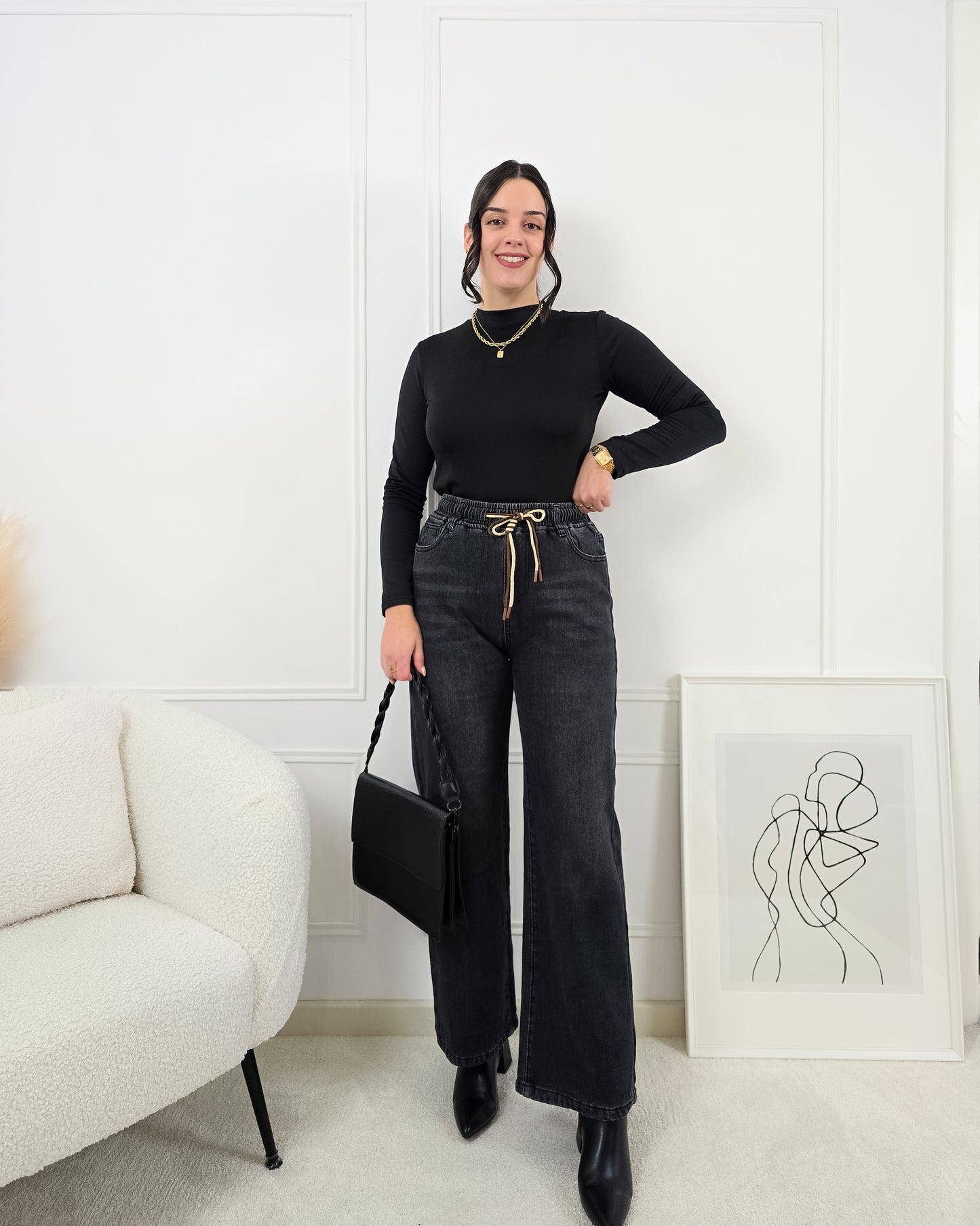 CAMISOLA LICRA PRETO (cardada)