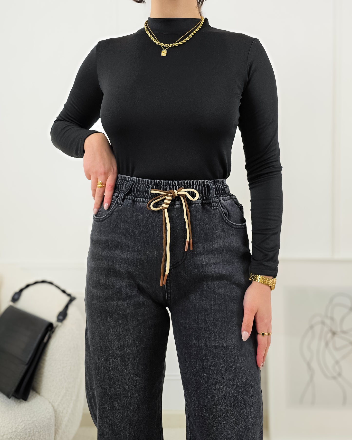 CAMISOLA LICRA PRETO (cardada)