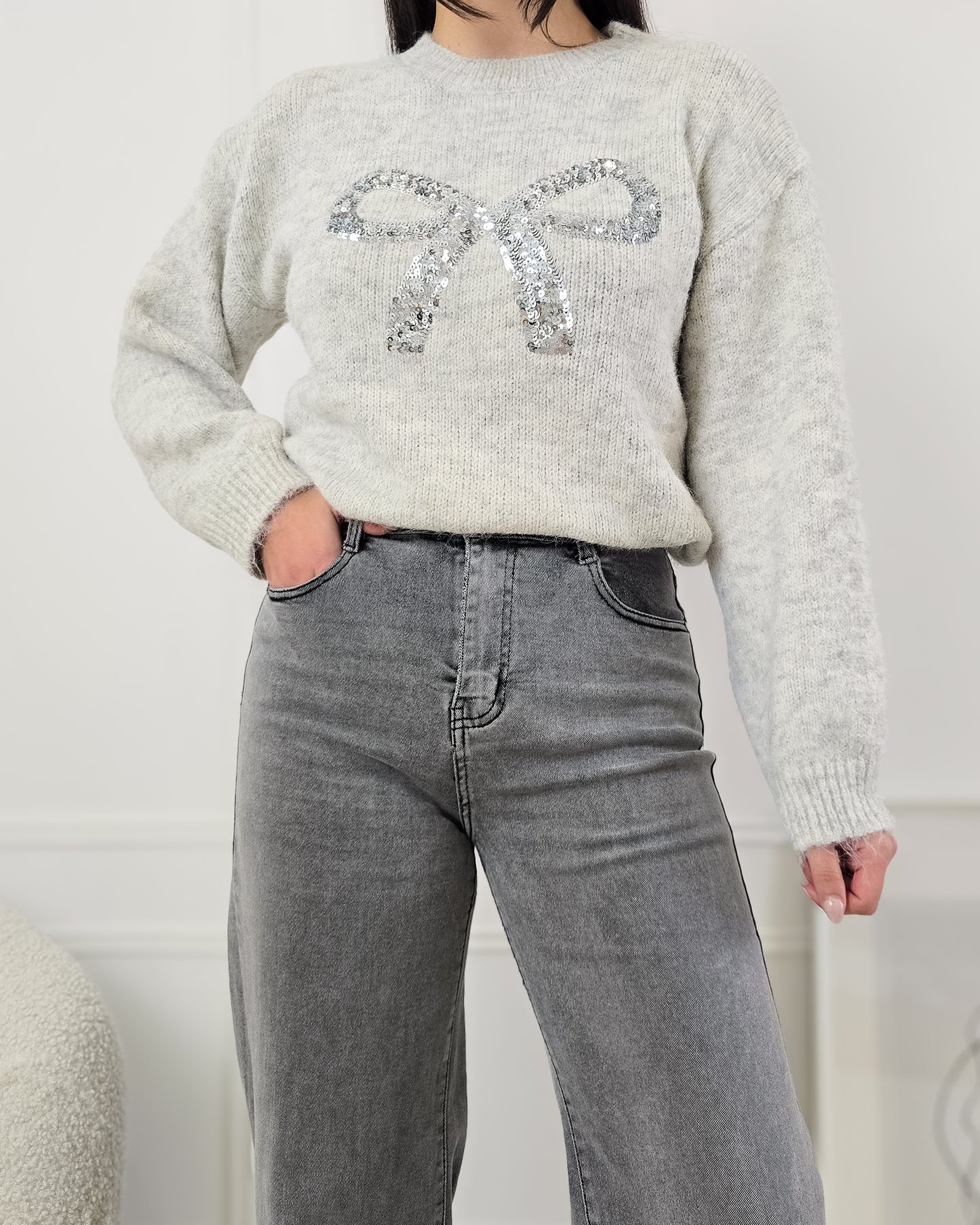 CAMISOLA LAÇO CINZA CLARO