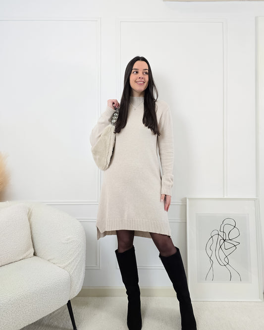 VESTIDO CECILIA BEGE