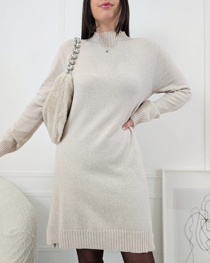 VESTIDO CECILIA BEGE