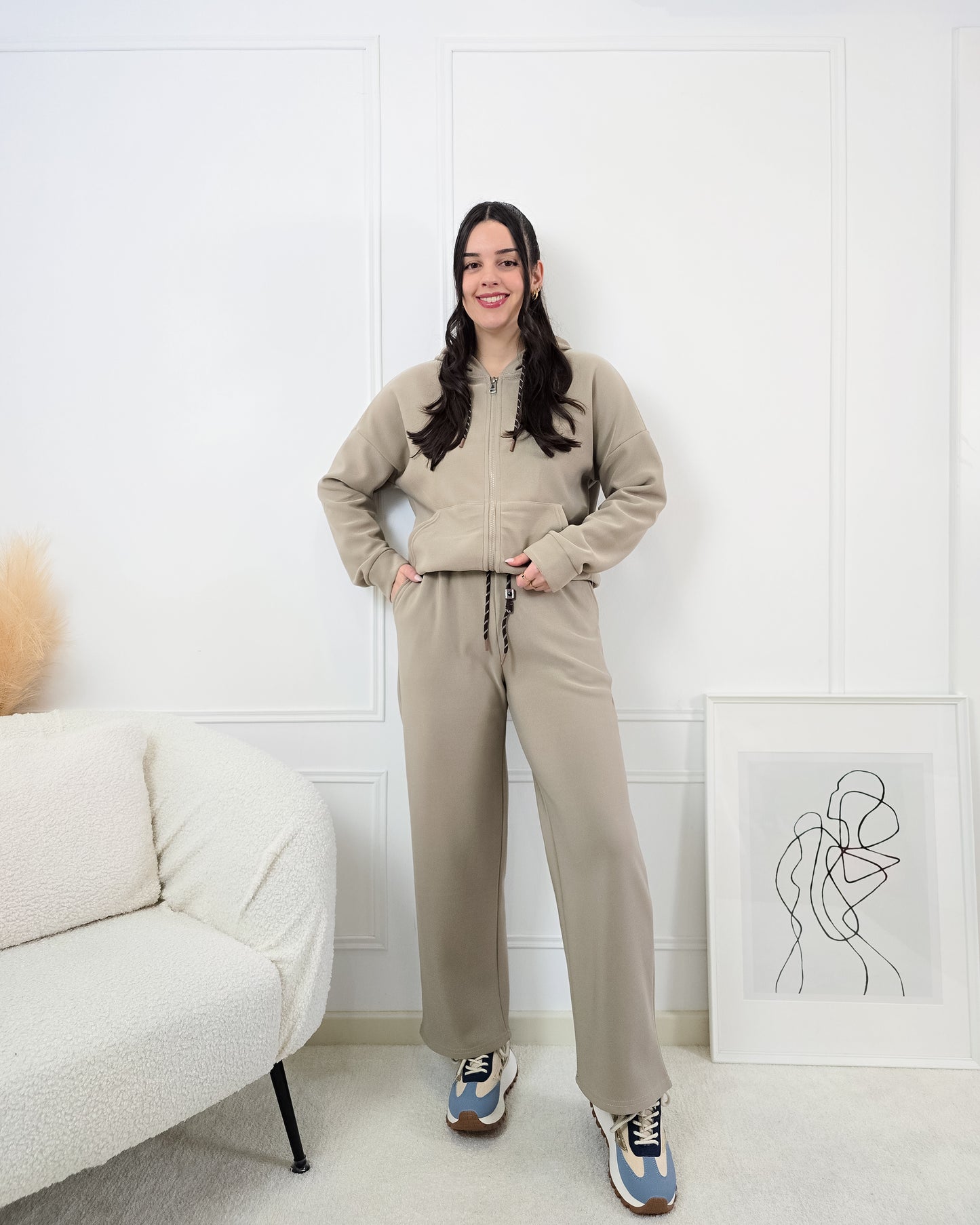 FATO DE TREINO CARDADO BEGE