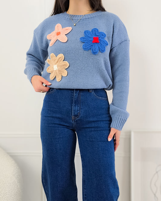 CAMISOLA FLORES AZUL