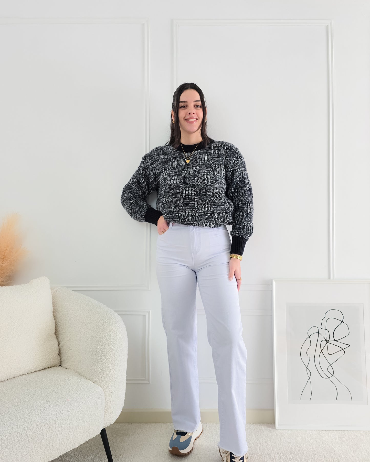 CAMISOLA BIANCA PRETO