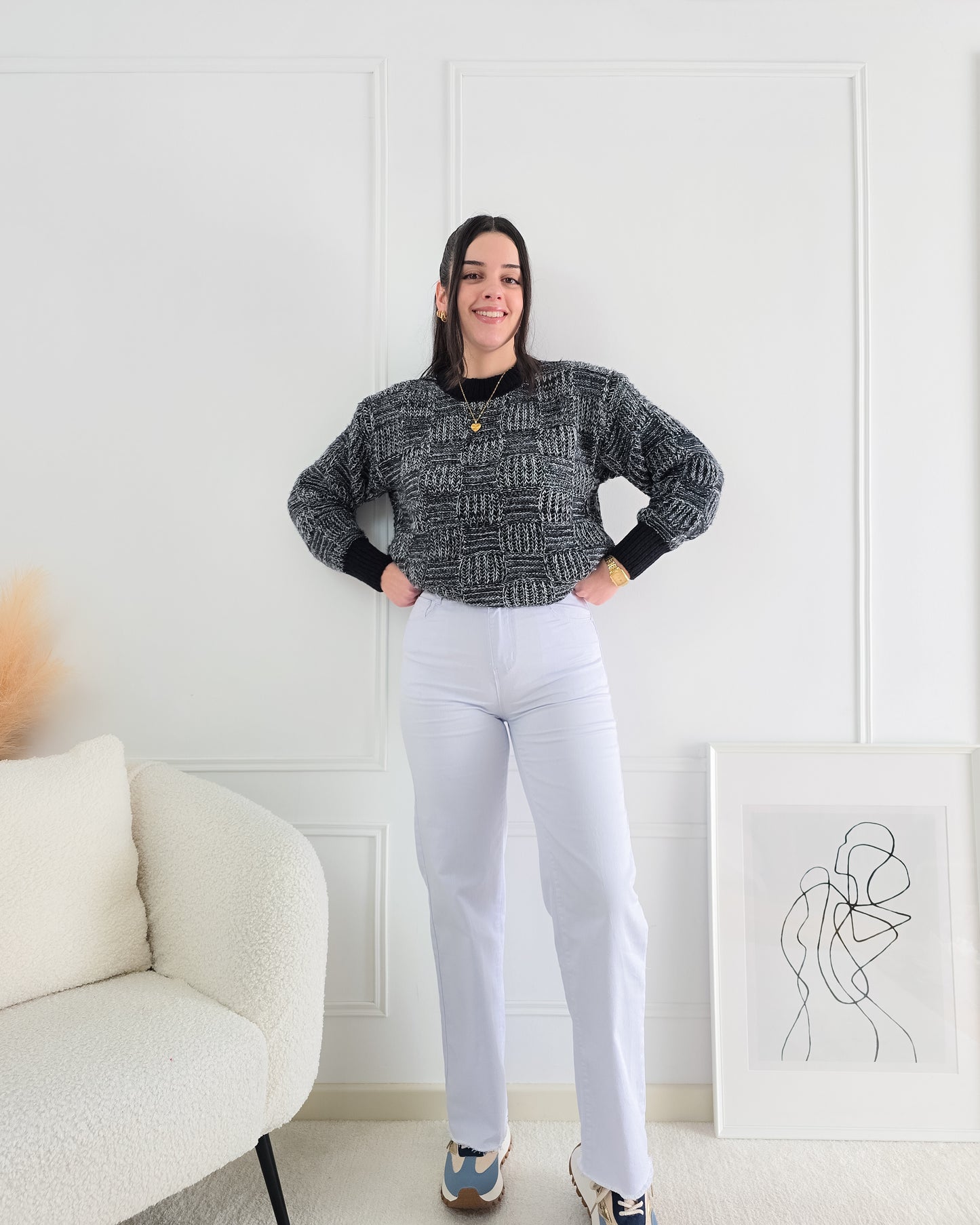 CAMISOLA BIANCA PRETO