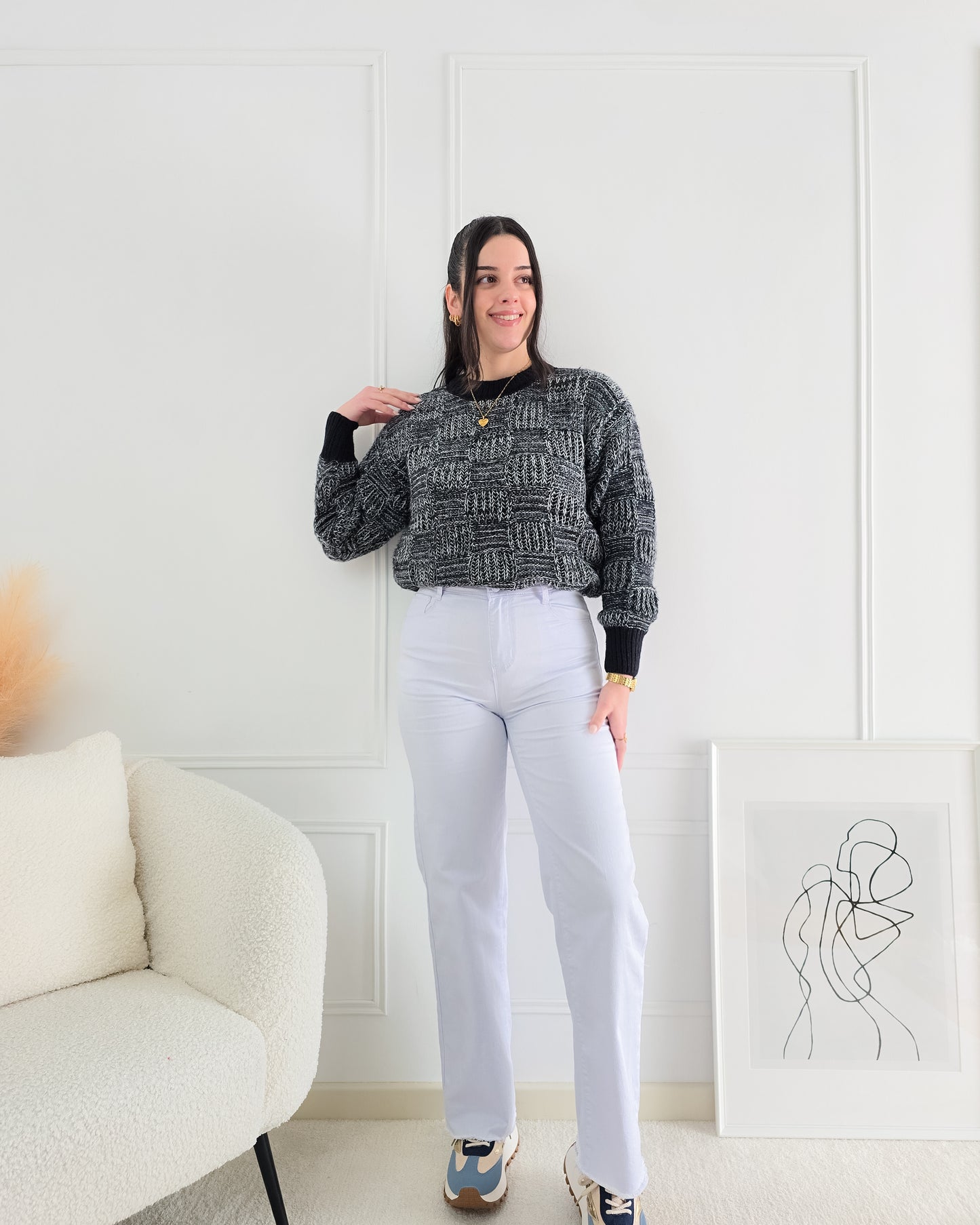 CAMISOLA BIANCA PRETO