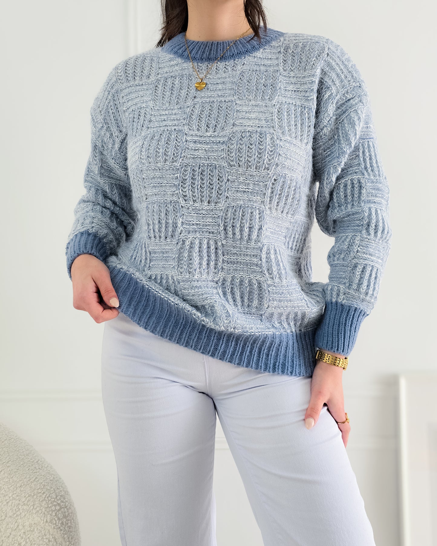 CAMISOLA BIANCA AZUL