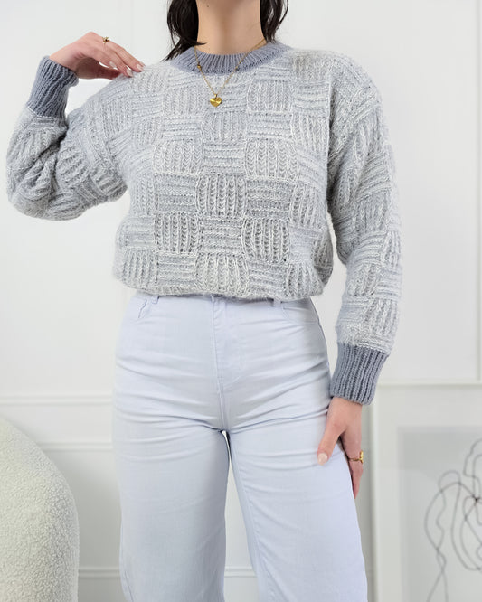 CAMISOLA BIANCA CINZA