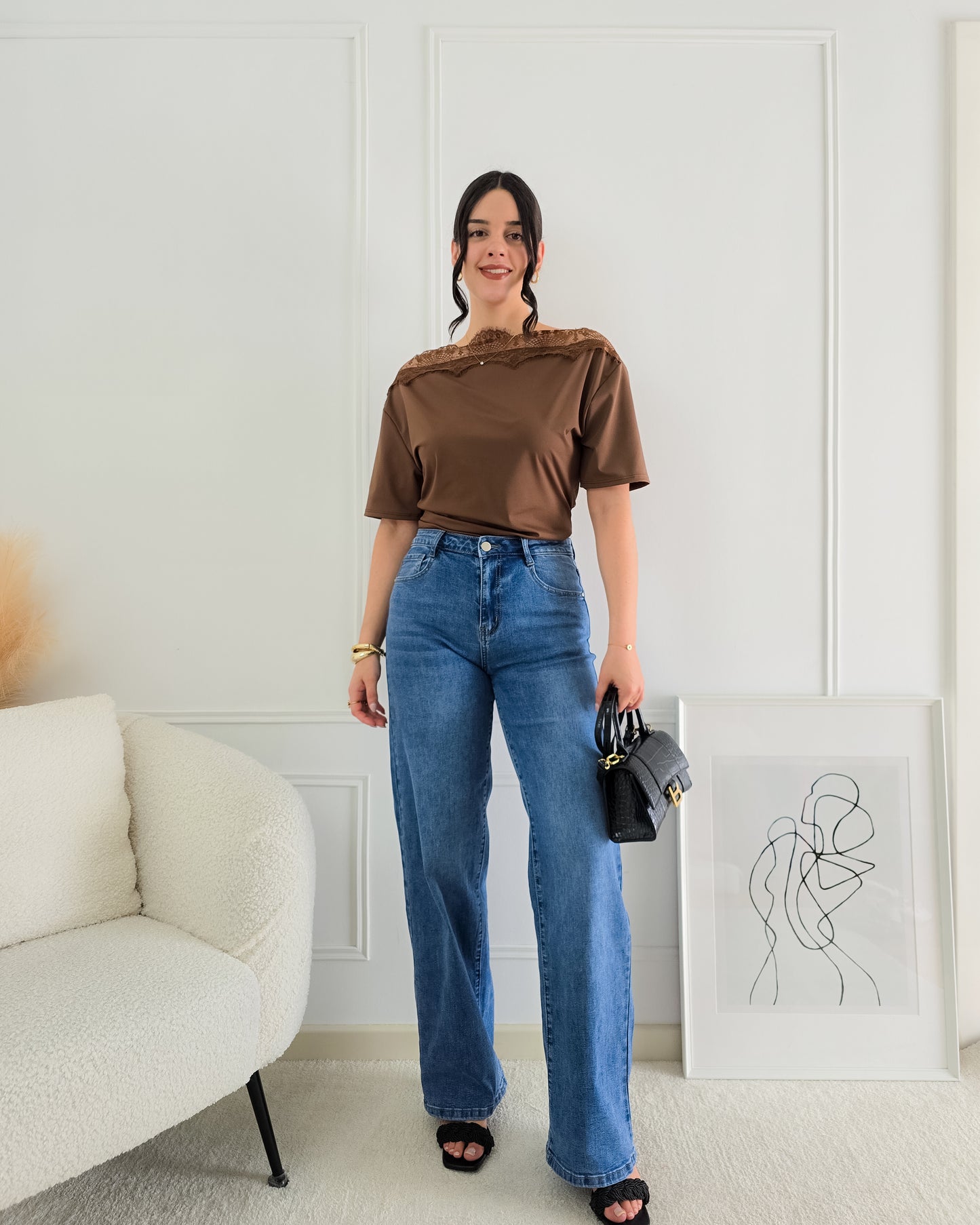 BLUSA JADE CASTANHO