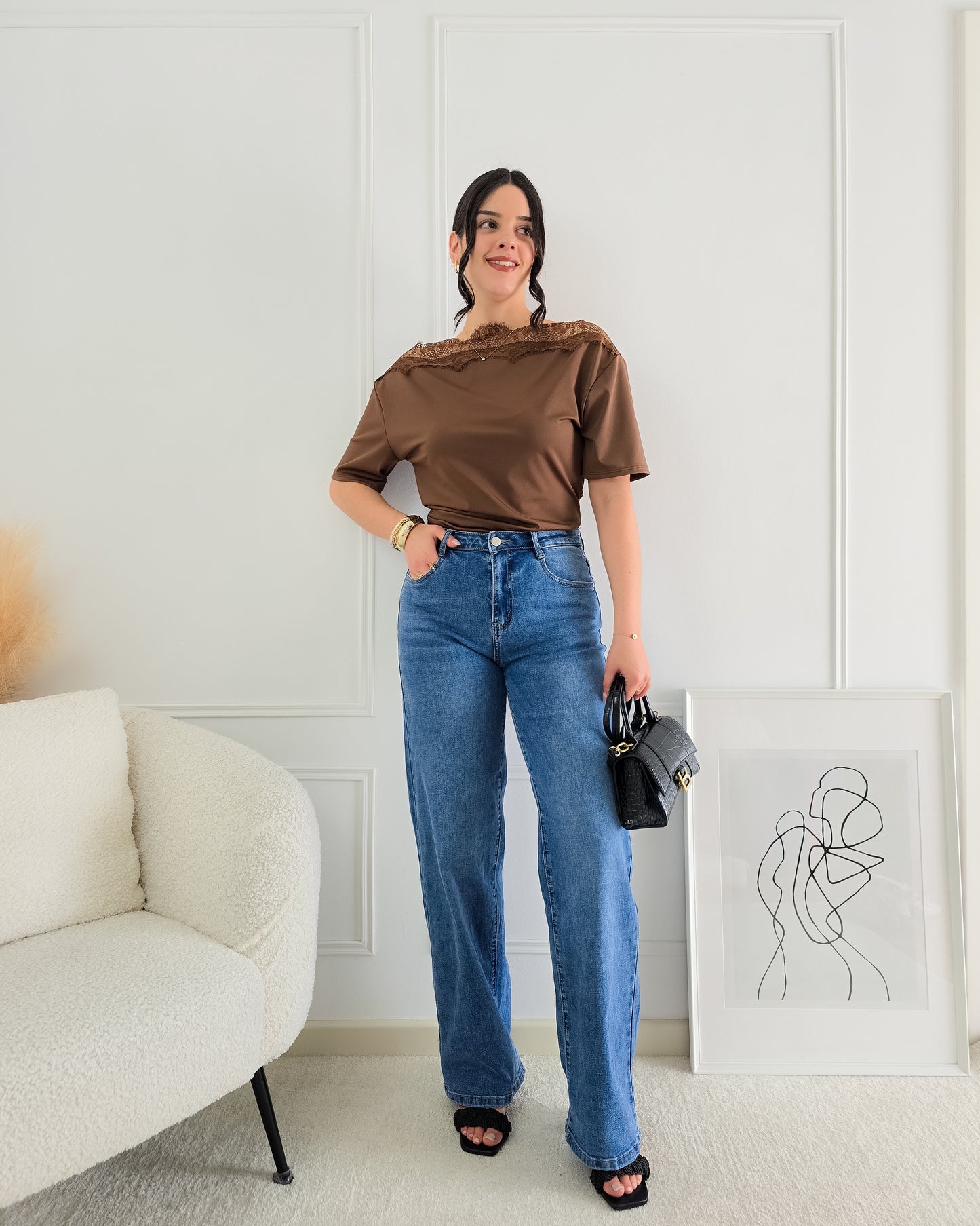 BLUSA JADE CASTANHO