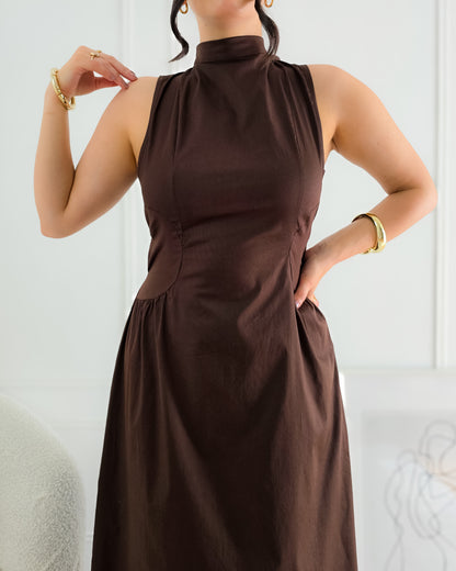 VESTIDO ANA CASTANHO