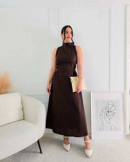 VESTIDO ANA CASTANHO