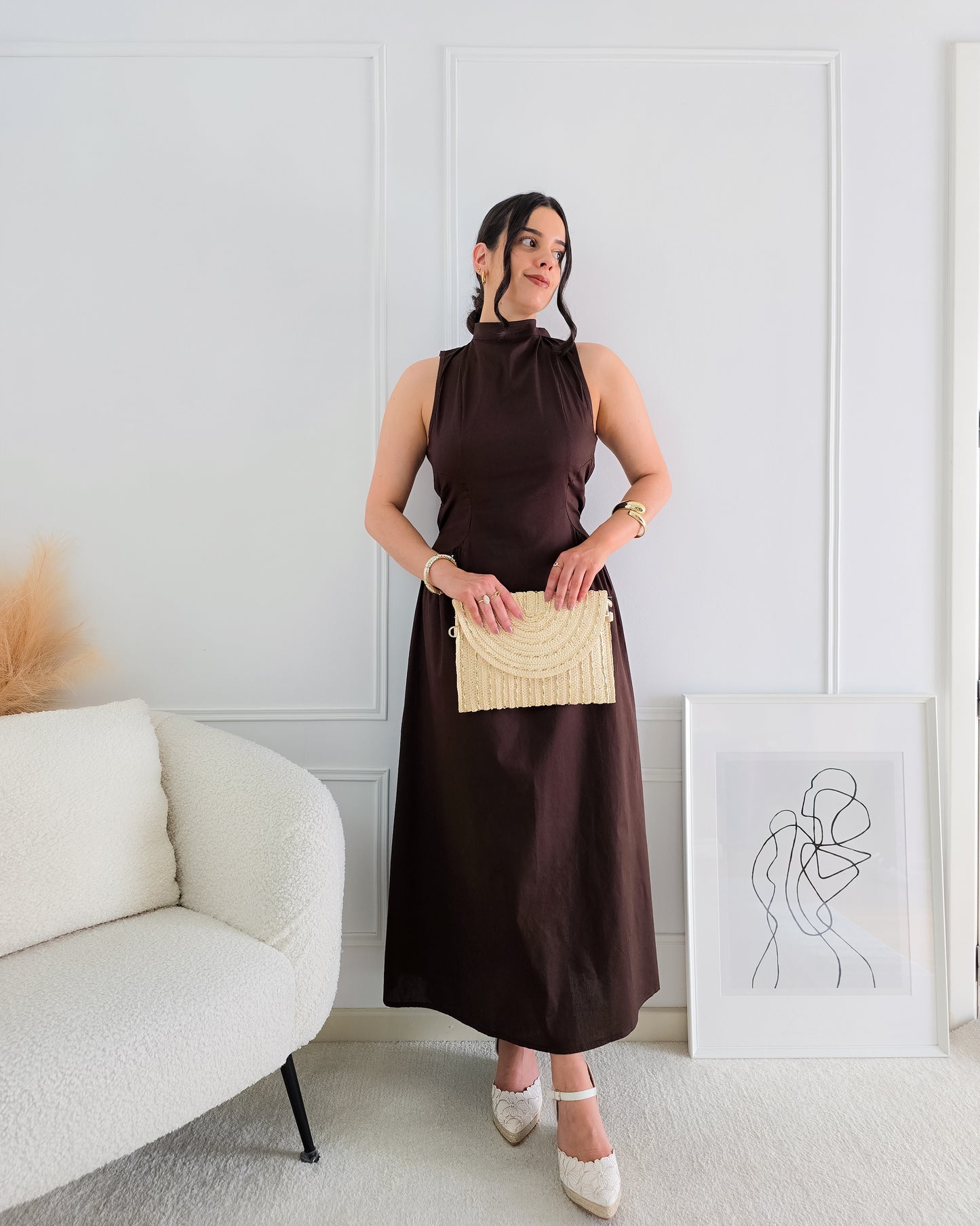 VESTIDO ANA CASTANHO