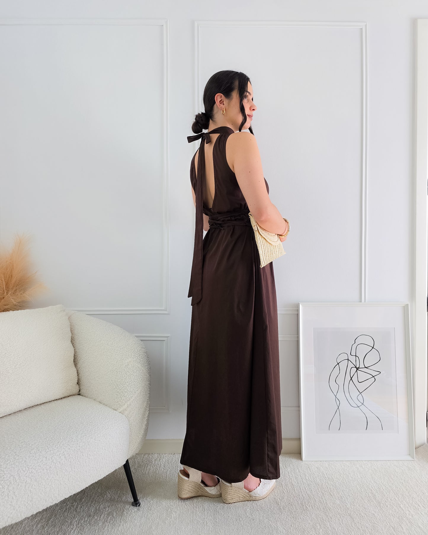 VESTIDO ANA CASTANHO