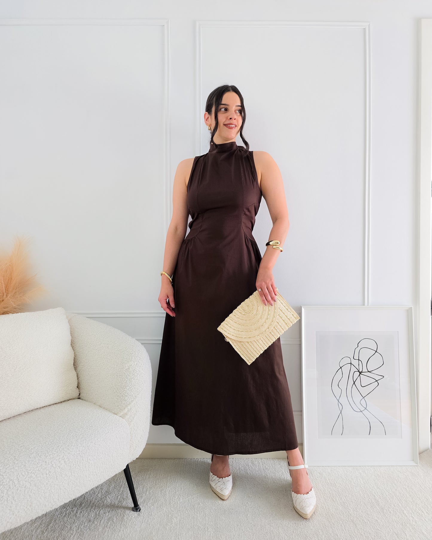 VESTIDO ANA CASTANHO