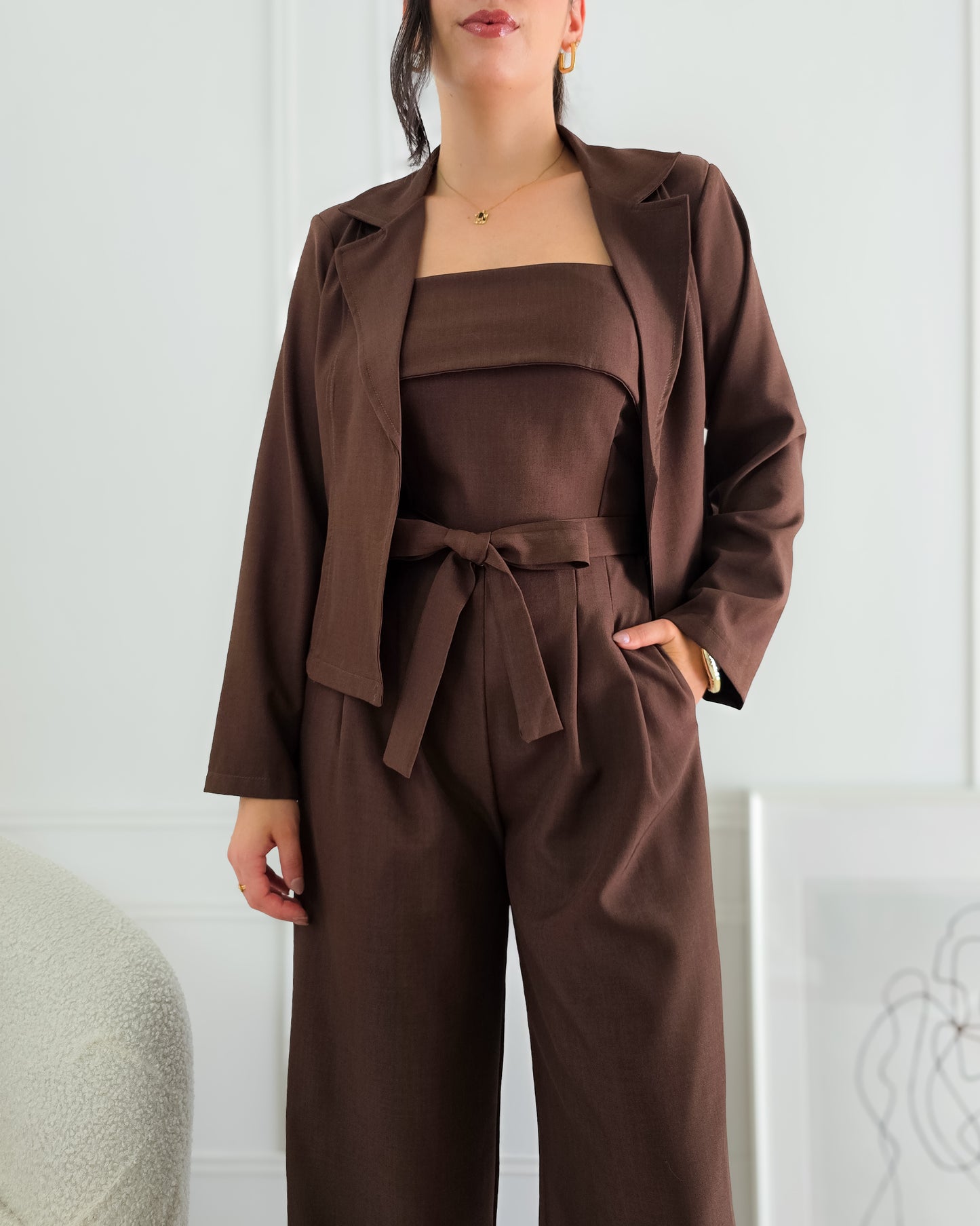 CONJUNTO CHLOE CASTANHO