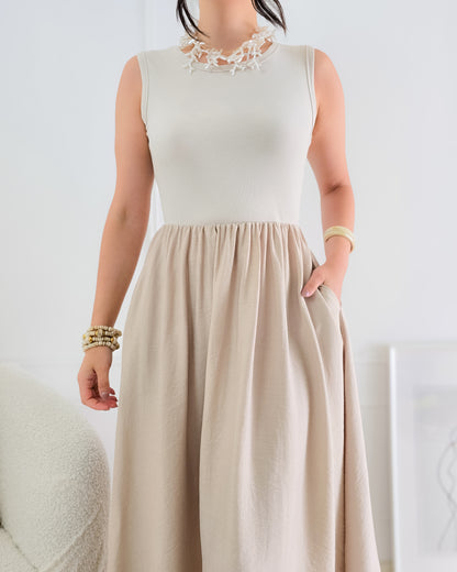 VESTIDO BELA BEGE