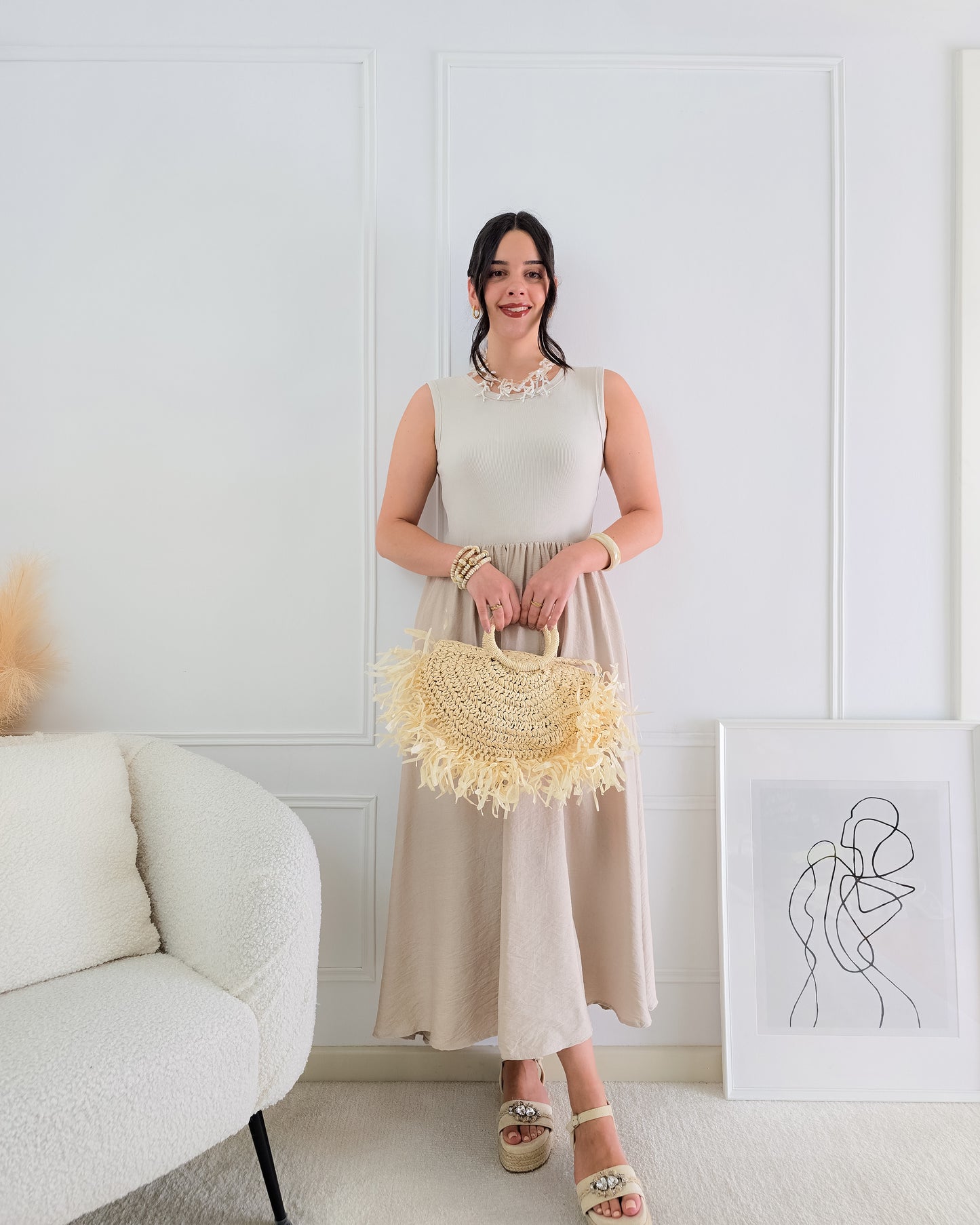VESTIDO BELA BEGE