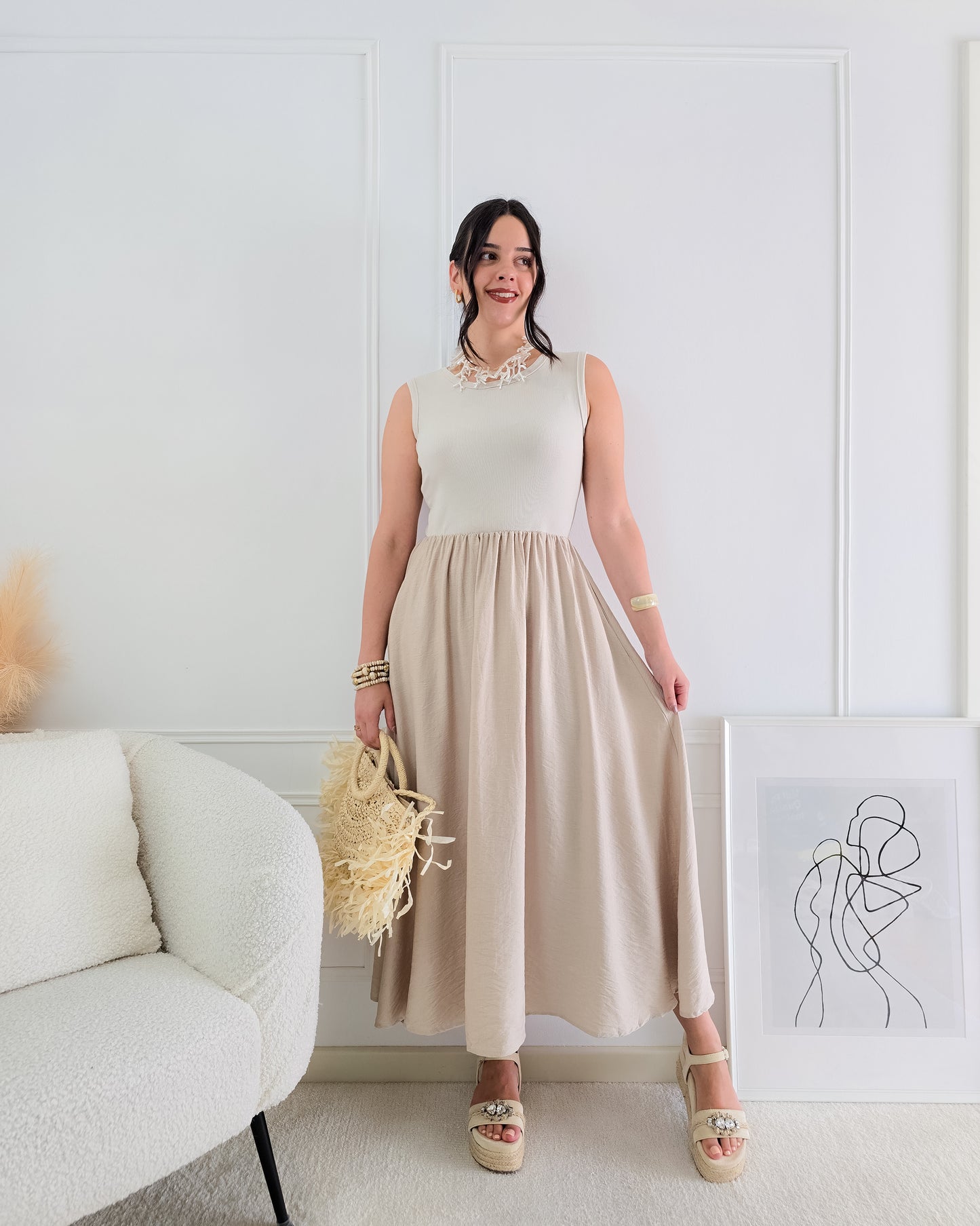 VESTIDO BELA BEGE
