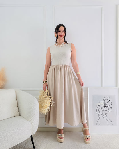 VESTIDO BELA BEGE