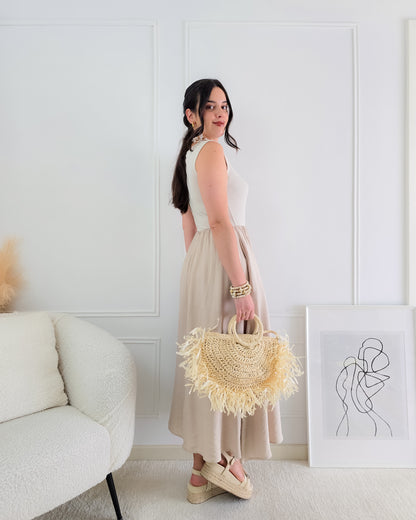 VESTIDO BELA BEGE