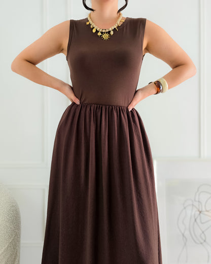 VESTIDO BELA CASTANHO