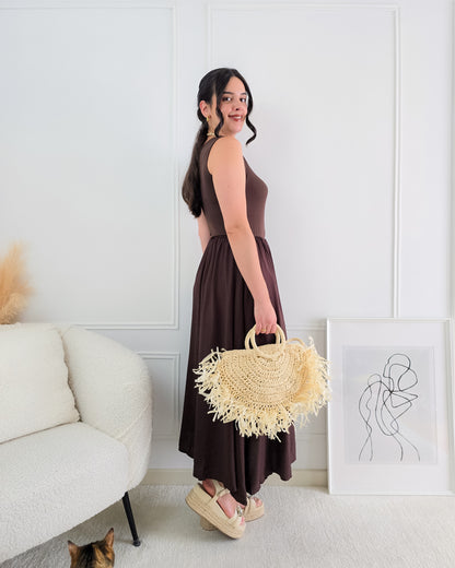 VESTIDO BELA CASTANHO
