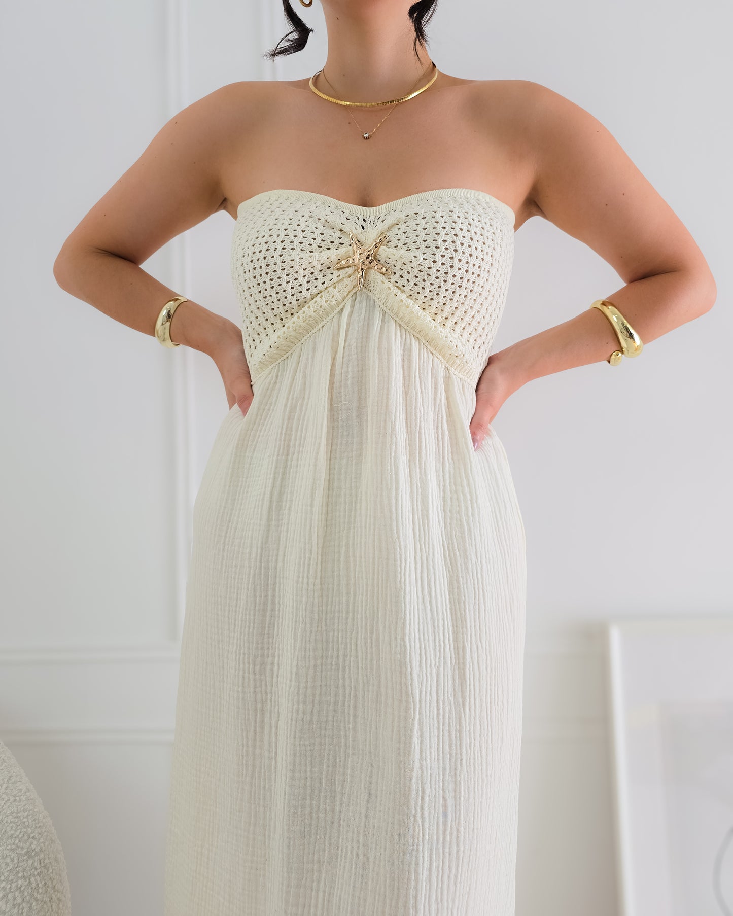 VESTIDO BENICE BEGE