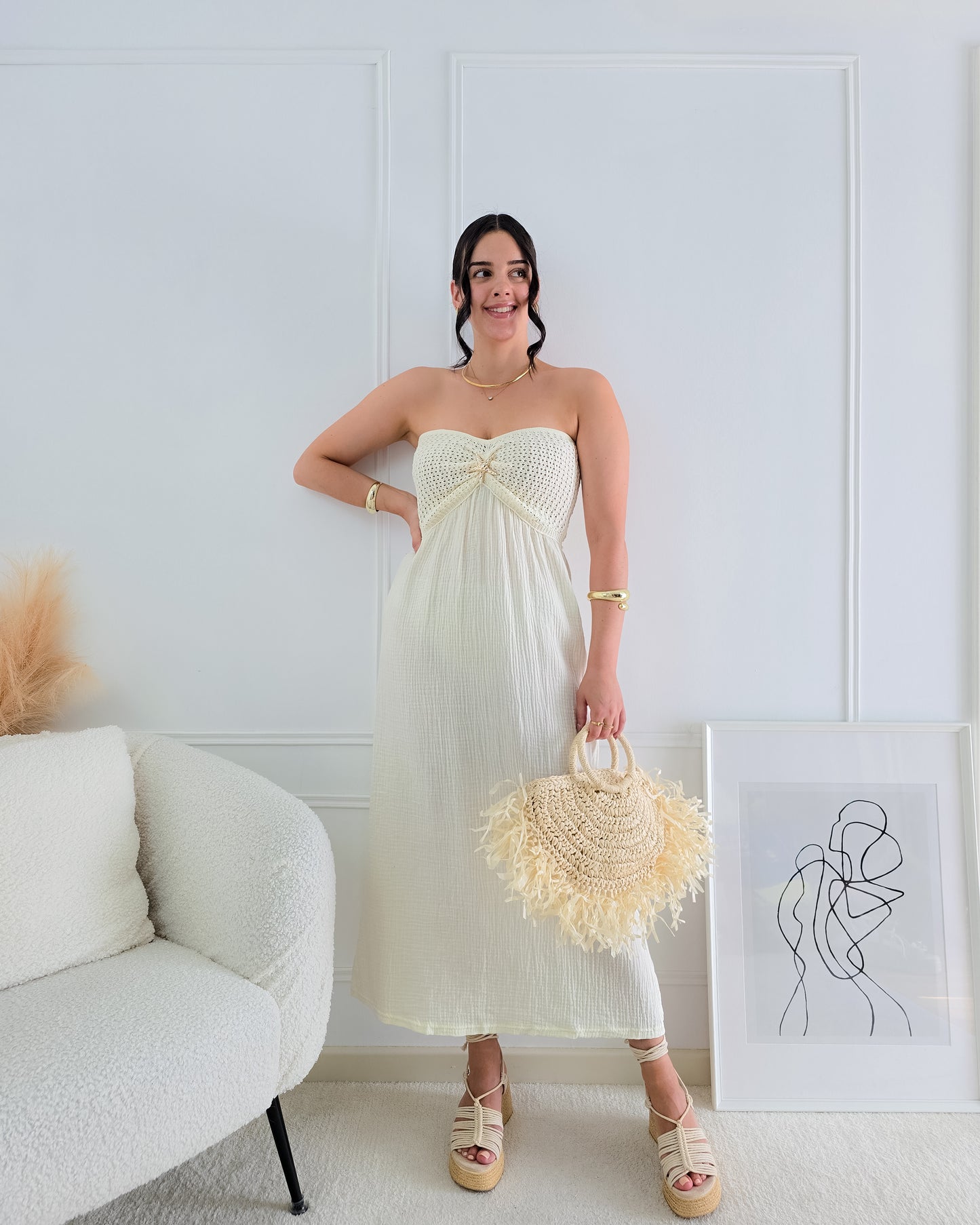 VESTIDO BENICE BEGE