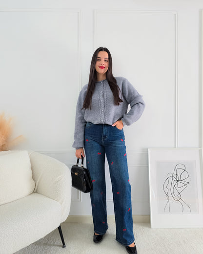 CARDIGAN MATILDE CINZA