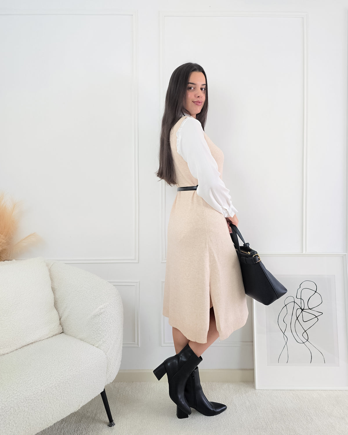 VESTIDO INES AREIA