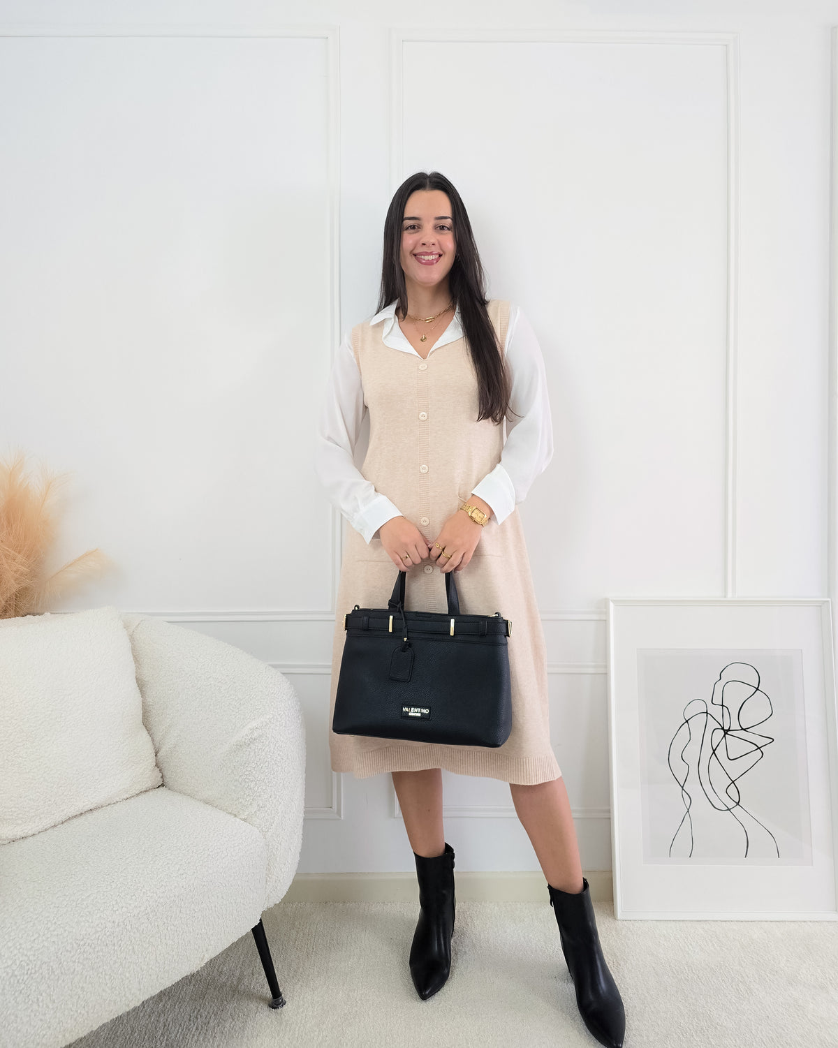 VESTIDO INES AREIA