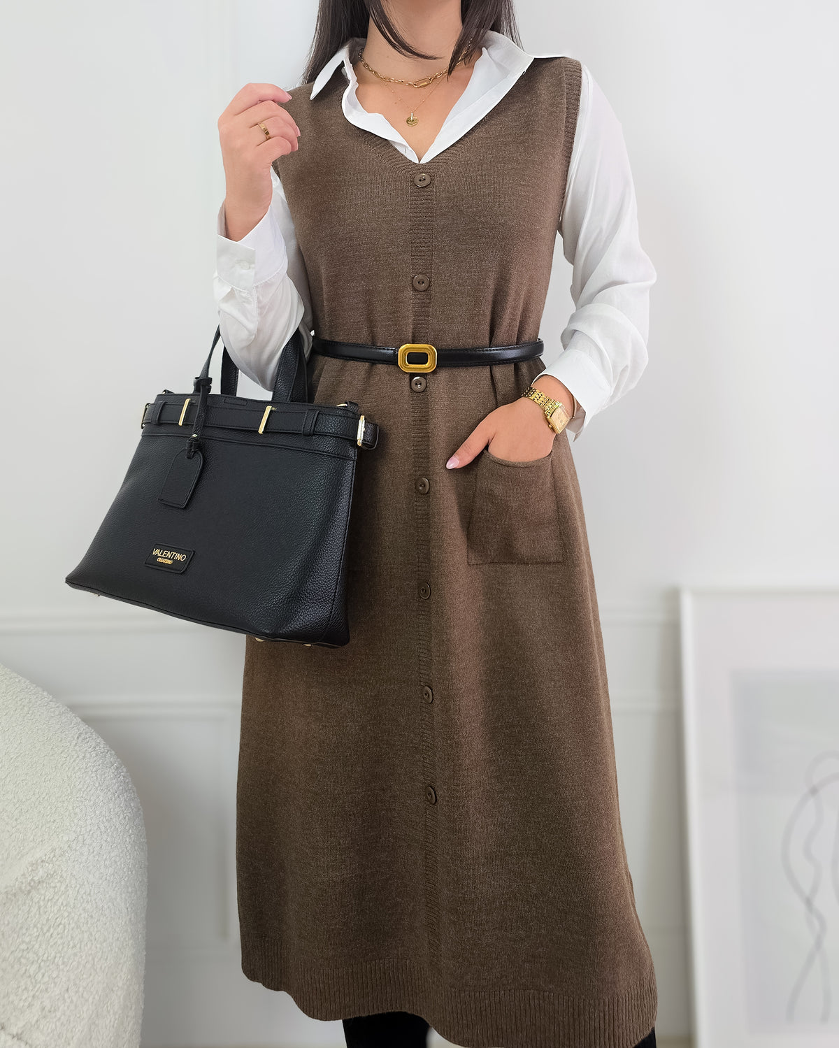 VESTIDO INES KHAKI