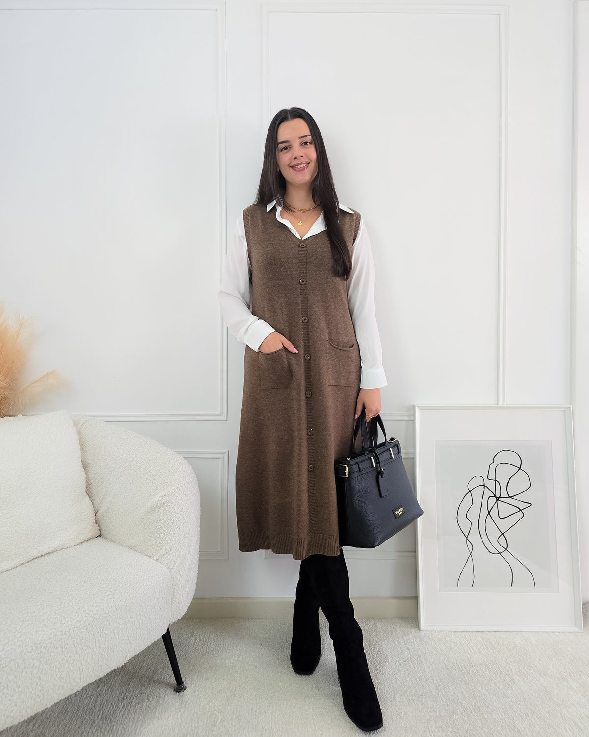 VESTIDO INES KHAKI