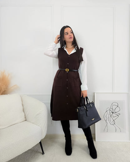 VESTIDO INES CASTANHO