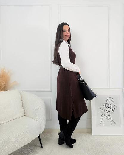 VESTIDO INES CASTANHO