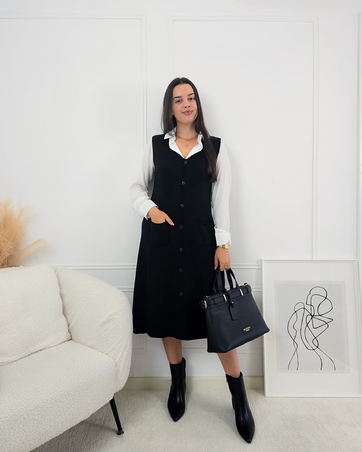 VESTIDO INES PRETO
