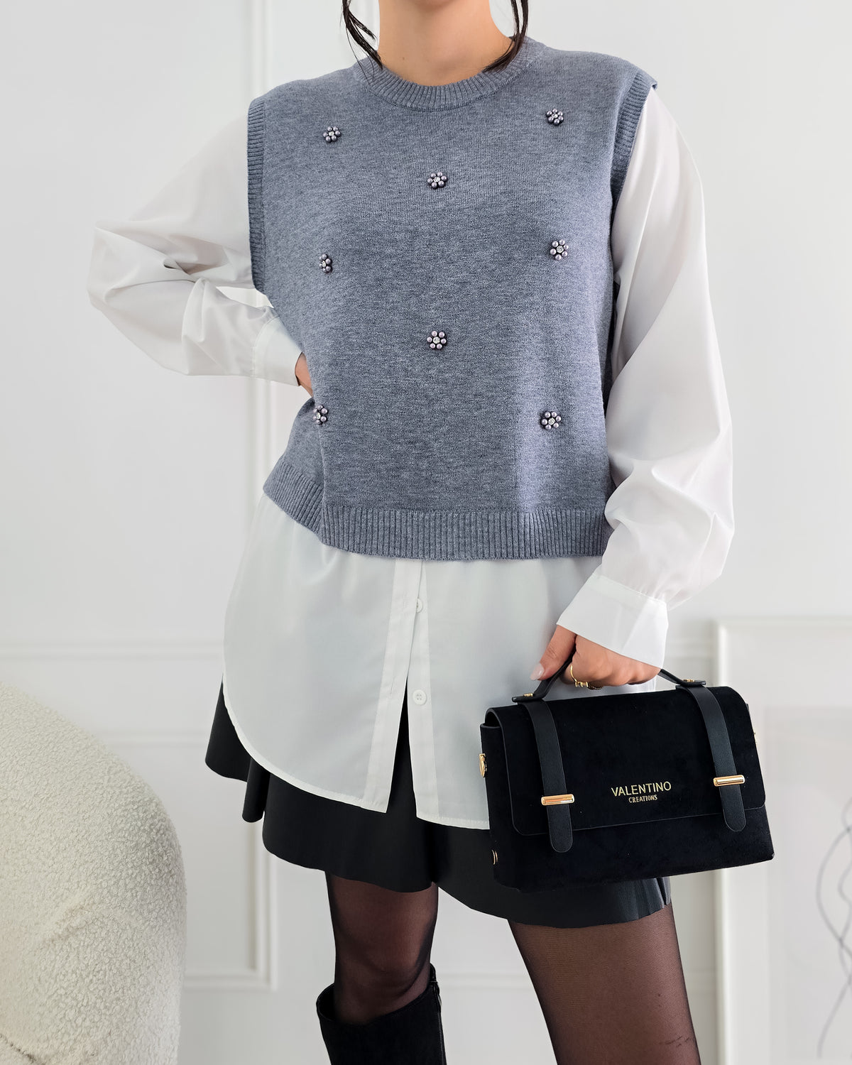 CAMISOLA ALICE CINZA