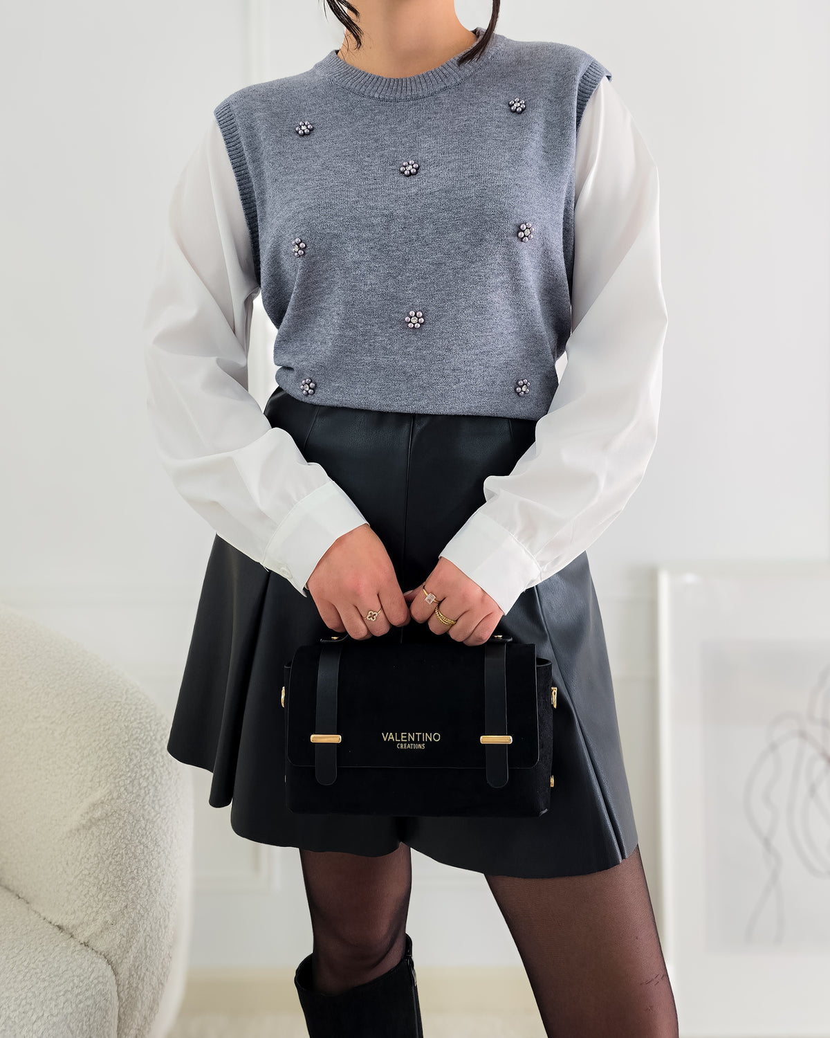 CAMISOLA ALICE CINZA