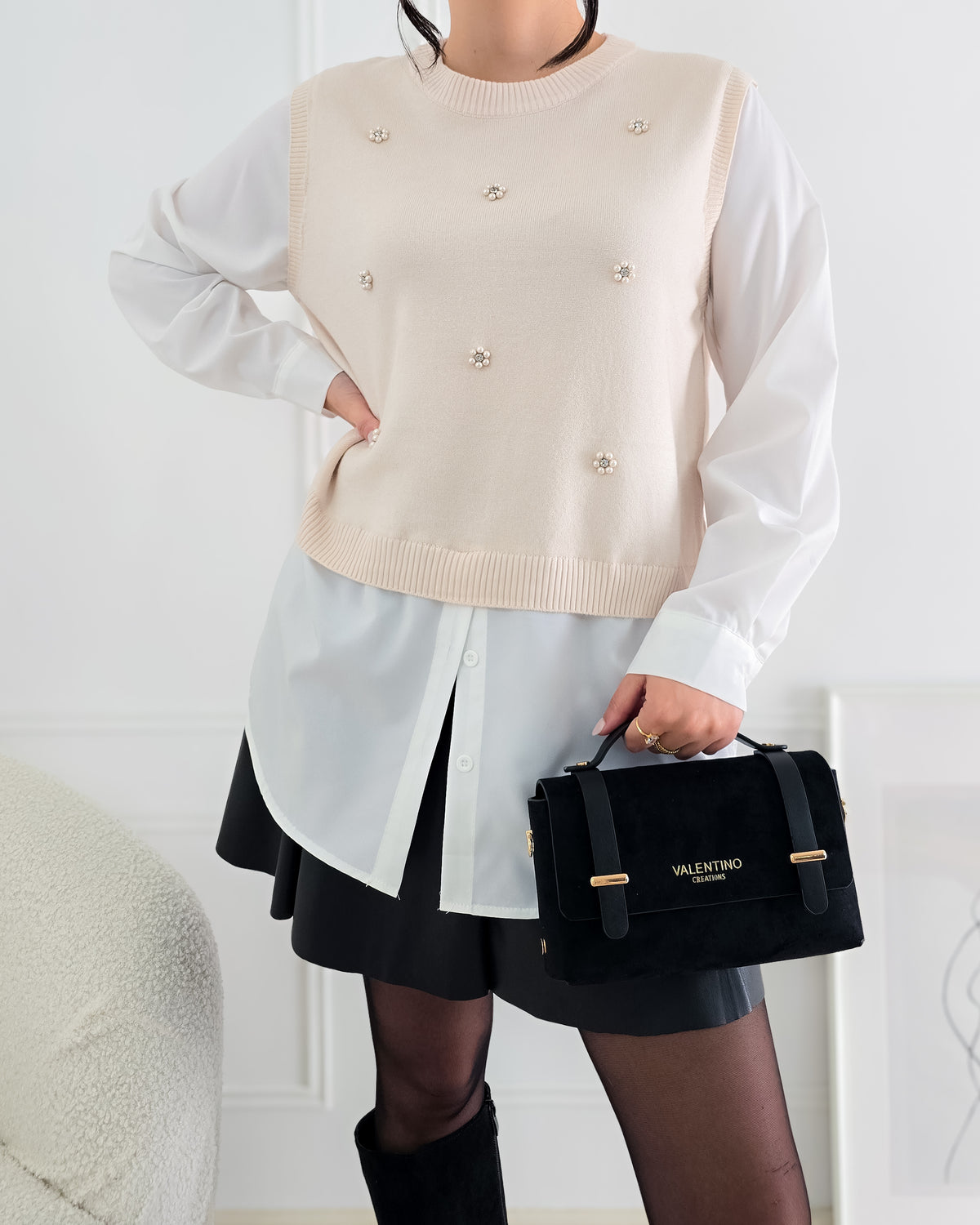 CAMISOLA ALICE BEGE