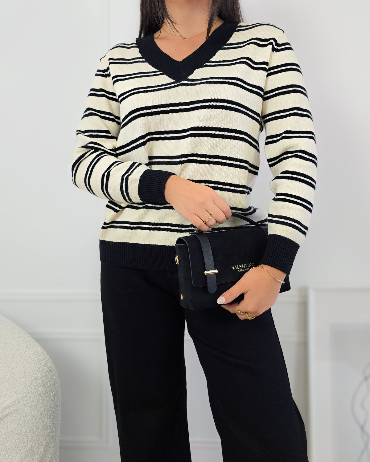 CAMISOLA SOFIA CREME/PRETO